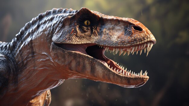 Photo 3d render dinosaur