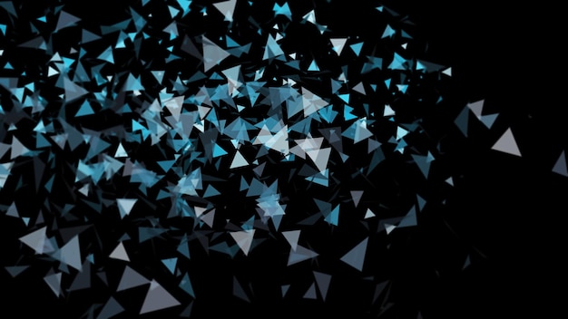 3D render driehoekige abstracte achtergrond voor technologie of wetenschap