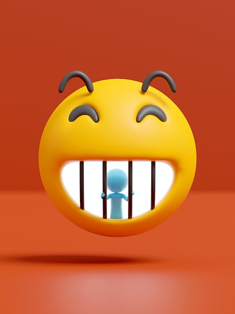 Photo 3d render of emoji