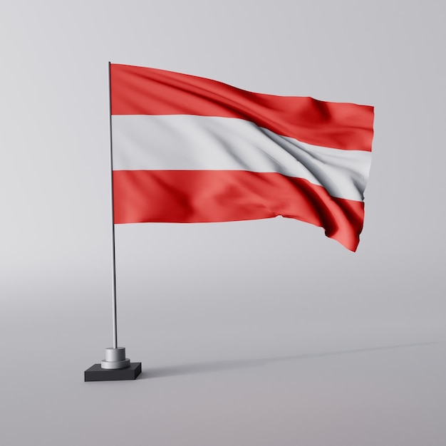 オーストリアの国旗の3dレンダー