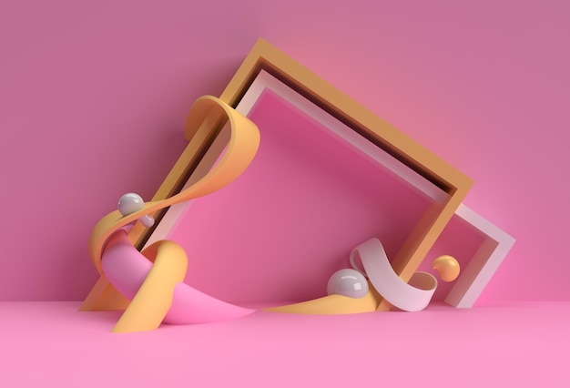 3d render frame oppervlak abstracte achtergrond. digitaal 3d illustratieontwerp.