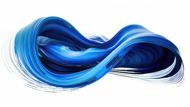 3d render futuristic blue wave shape