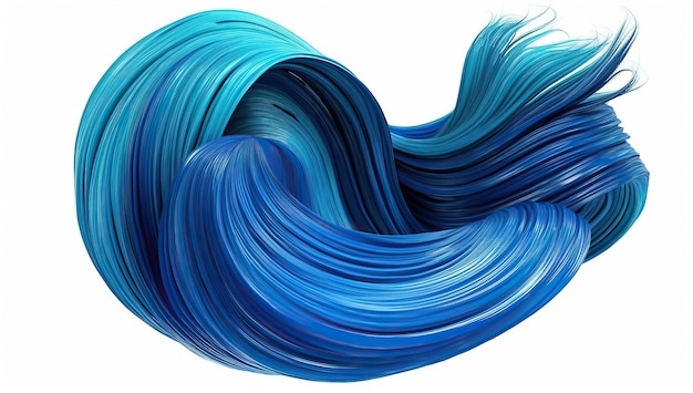 3D render futuristische blauwe golfvorm