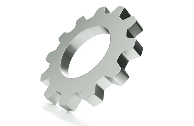 3d render of gear over white background