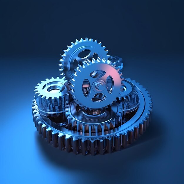 Premium AI Image  A 3d model of a spiral of gears