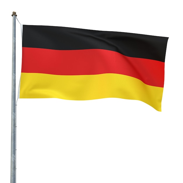 3d render Germany flag (clipping path)