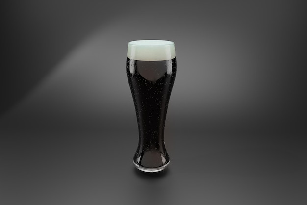 3D render glas bier