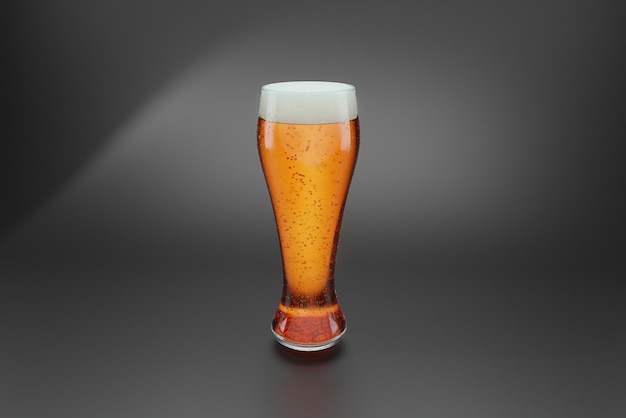 ビールの3Dレンダリンググラス