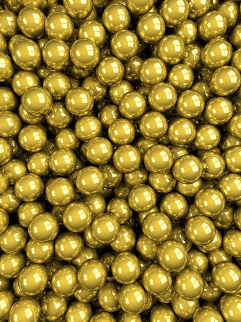 3d render glossy abstract balls background