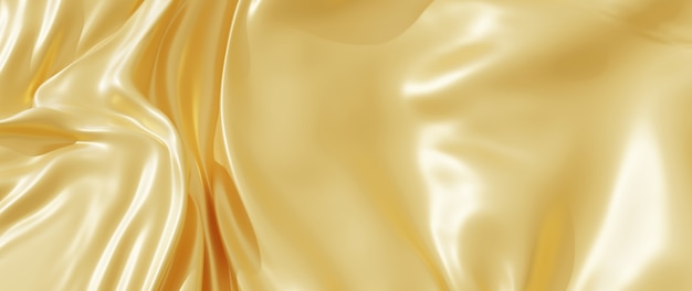 3d render of gold cloth. abstract art fashion background.