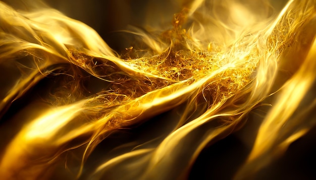 3D render gouden vuur abstracte achtergrond met zachte gloeiende achtergrond textuur voor Kerstmis, valentijn