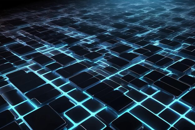 3D render of grid glowing on abstract pattern stock illustration