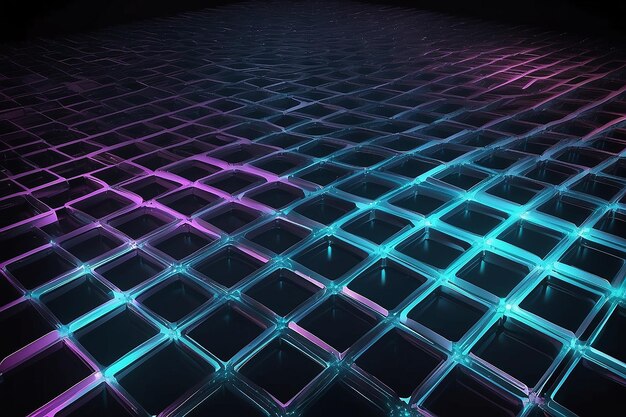 3D render of grid glowing on abstract pattern stock illustration