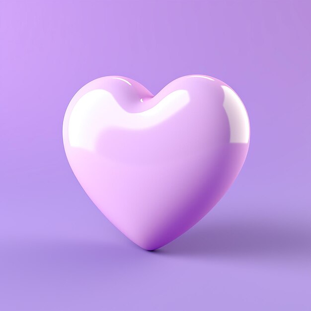 3d render of a heart on plain background