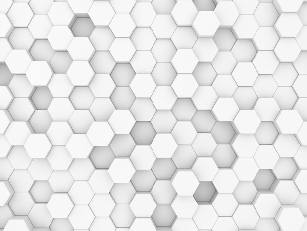 3d render of honeycomb white background abstract wall decorative in the bath