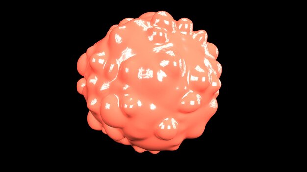 3d render human soft tissue bulges viruses and bacteria illness disease and microorganism