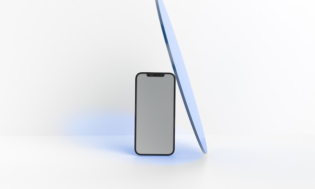 3d render illustratie generieke telefoon mock-up en tablet in een wit ontwerp high key iphone ipad