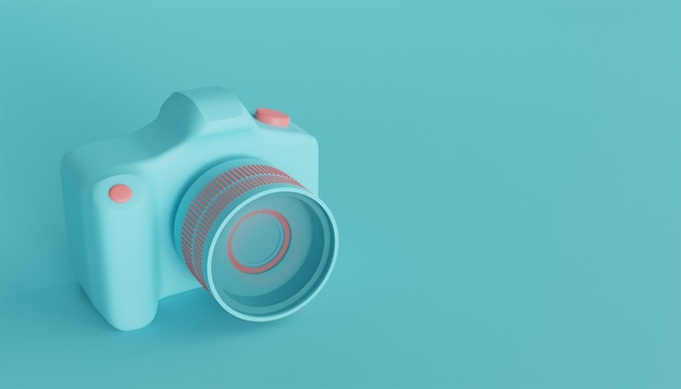 3D Render Illustratie van DSLR Camera Icon