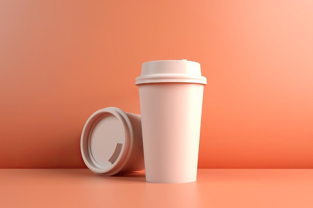 3d render illustration of coffee bottle generative AI