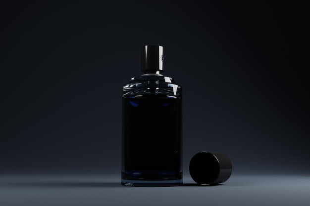 3d render illustration of elegant perfume bottle