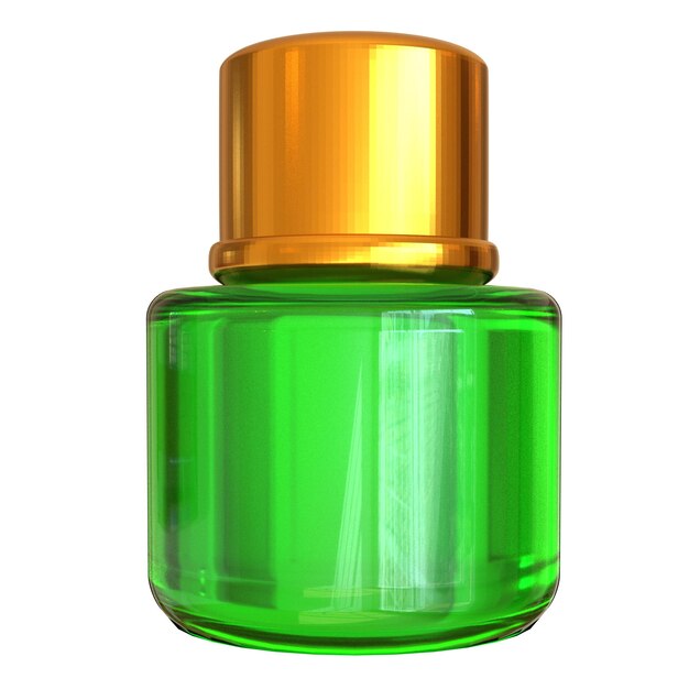 3d render illustration of green bottle