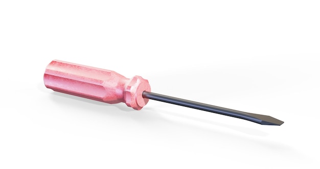 3d render illustration of screwdriver isolated