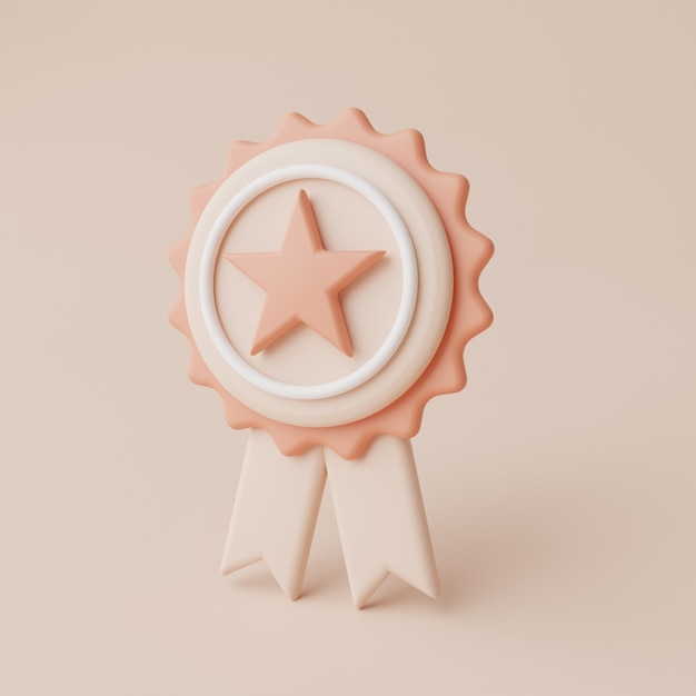 Photo 3d render illustration of star seller badges