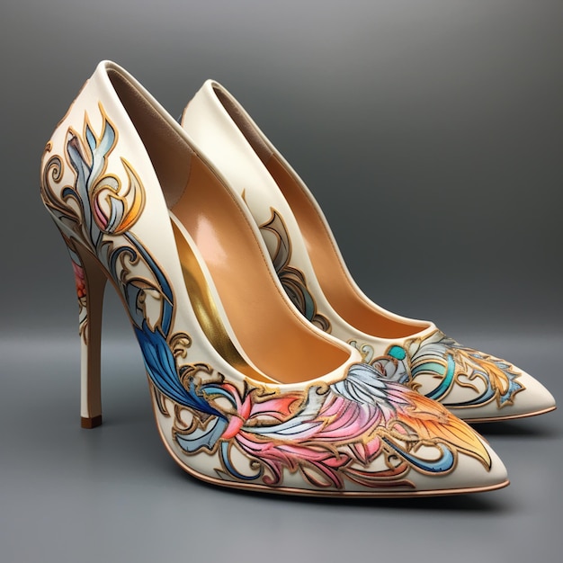 3d Render image of Ladies Shoes