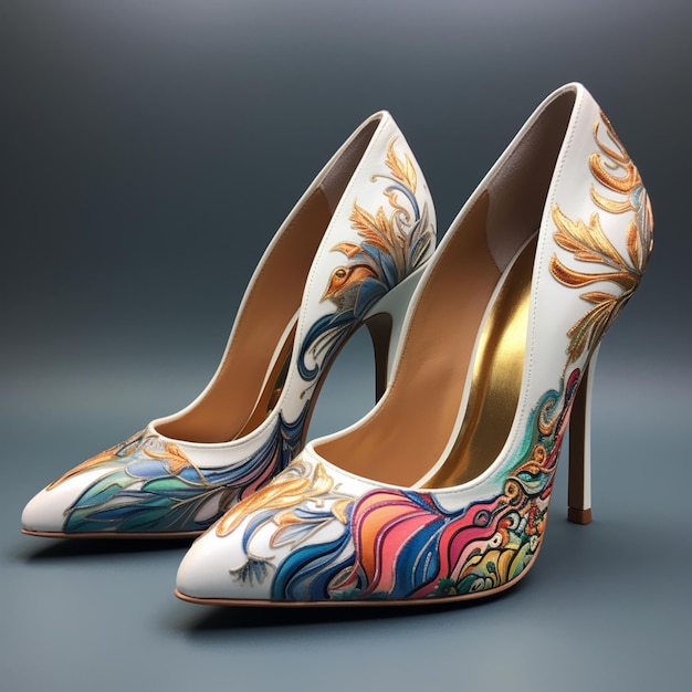 3d Render image of Ladies Shoes