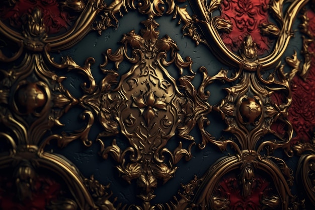 3D Render Intricate Baroque Unique Texture Background