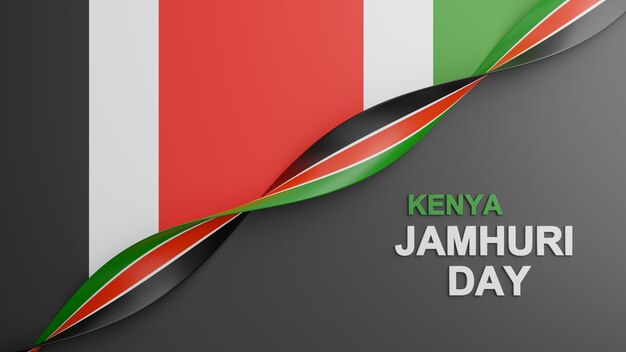 Rendering 3d del kenya jamhuri day