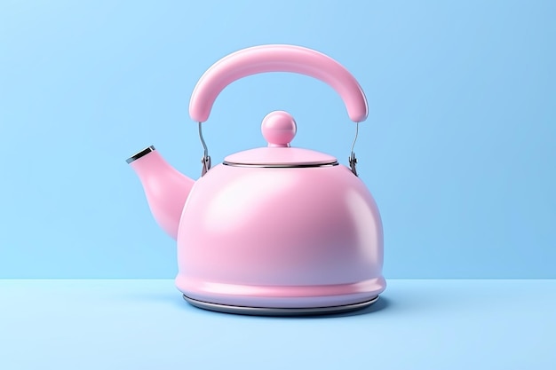 Photo 3d render kettle isolated background