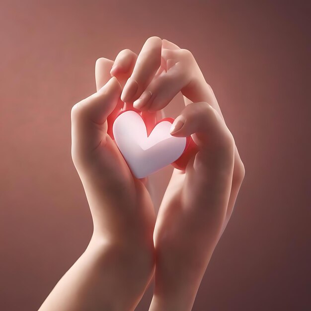 3D render Koreaanse vinger hart symbool ik hou van je