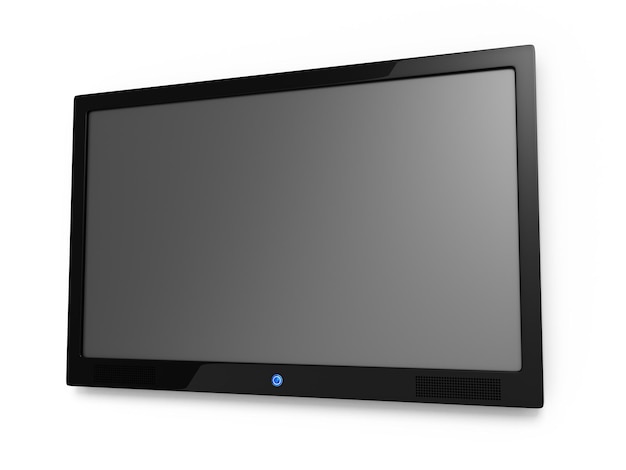 3d render lcd television (isolated on white and clipping path)