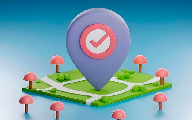 3d render of location icon