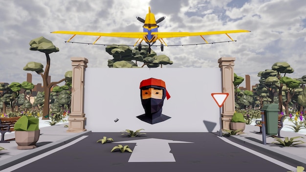 3d render and low poly graphic resources for sustainable development goals biodiversity a growing economy and ecology