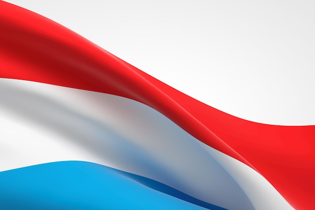 3d render of the Luxembourg flag waving.