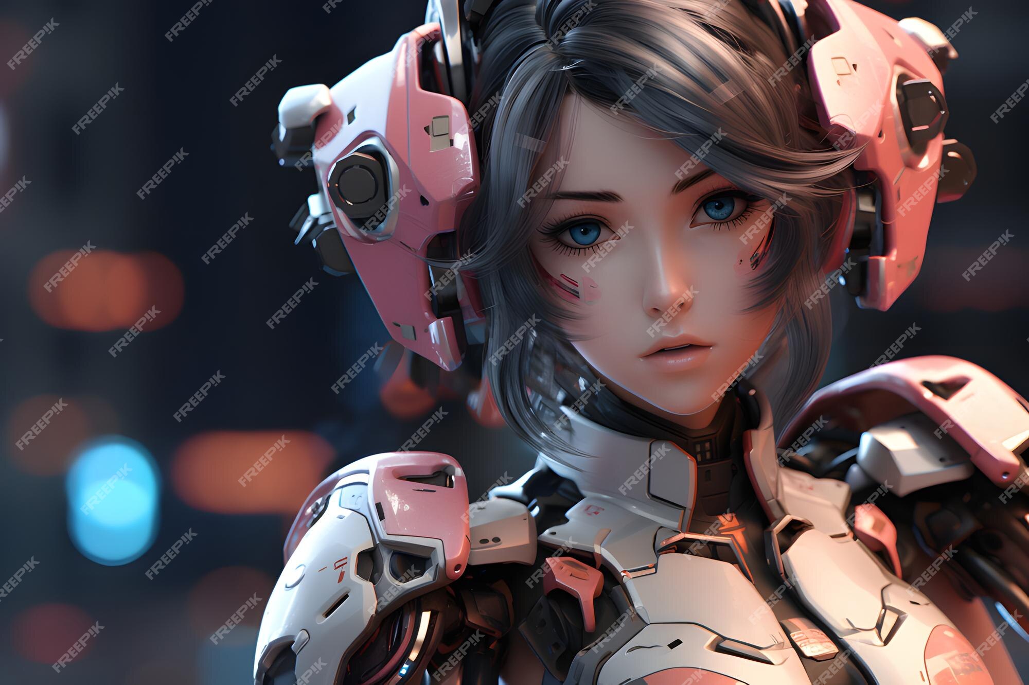 3d render of Mecha robot anime girl 27515460 Stock Photo at Vecteezy