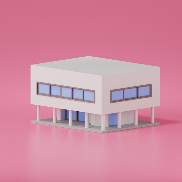 Rendering 3d di una casa moderna, concetto immobiliare.