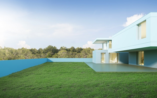 3D render modern huis