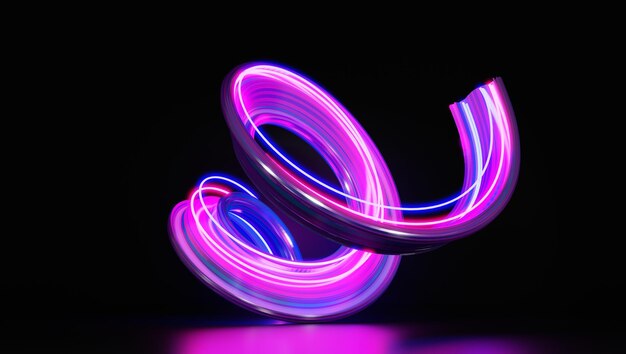 Photo 3d render motion line of speed and power or light trails highspeed light with curve movement beam 5g technology fast and futuristic background abstract motion blur