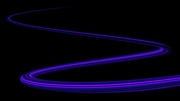 3d render motion line of speed and power or light trails Highspeed light with curve movement beam 5G Technology fast and futuristic background Abstract motion blur