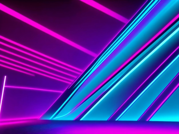 3D render neon achtergrond wallpaper ai gegenereerd