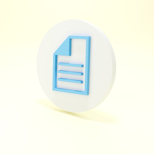 3d render note icon