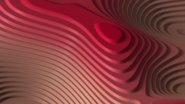 Фото 3d визуализация абстрактной поверхности топо. нарезанная гладкая геометрия кюве.