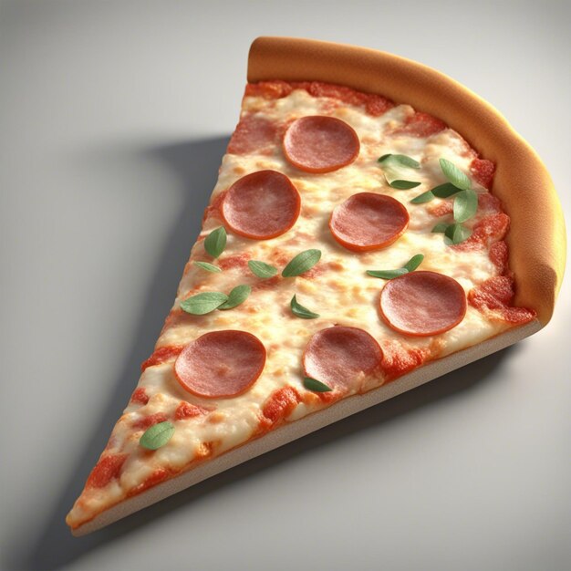 사진 3d 렌더링의 피자 ai 생성