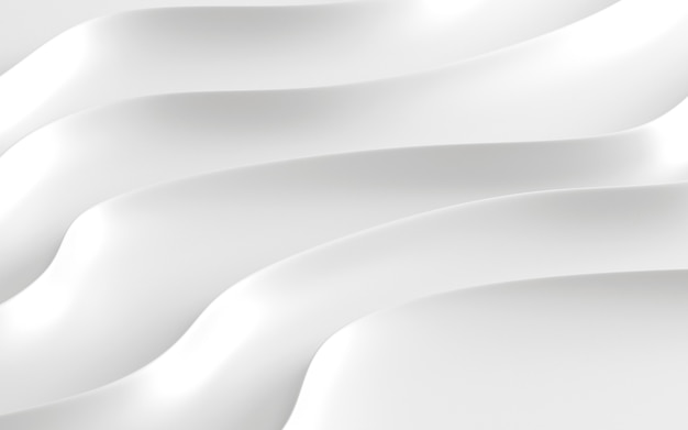 Фото 3d визуализация белого абстрактного узора.