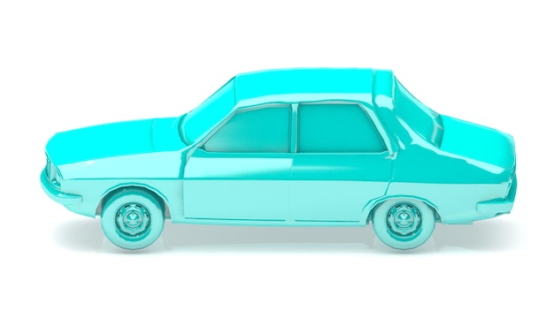 3d render old car