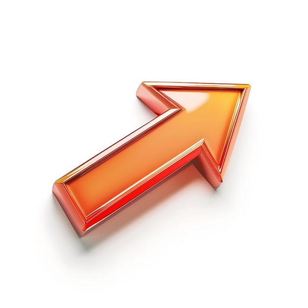 3d render of orange arrow