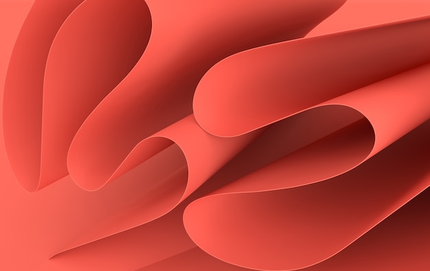 3d render paper waves